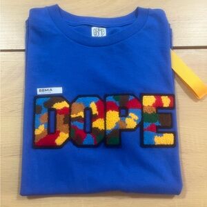 BBMIA Couture Custom Tee Vibrant Blue Short Sleeve Tee with Colorful Graphic